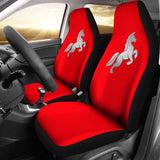 Red Mustang Horse Silhouette Car Seat Covers Custom 2 210701 - YourCarButBetter