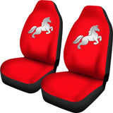 Red Mustang Horse Silhouette Car Seat Covers Custom 2 210701 - YourCarButBetter