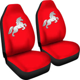 Red Mustang Horse Silhouette Car Seat Covers Custom 2 210701 - YourCarButBetter