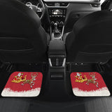 Red Nose Reindeer And Santa Claus Car Floor Mats 210601 - YourCarButBetter