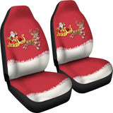 Red Nose Reindeer And Santa Claus Car Seat Covers 210601