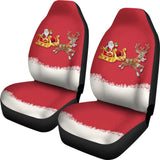 Red Nose Reindeer And Santa Claus Car Seat Covers 210601