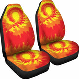 Red Orange And Yellow Tie Dye Car Seat Covers 154230 - YourCarButBetter