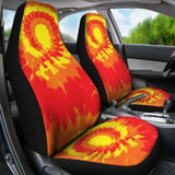 Red Orange And Yellow Tie Dye Car Seat Covers 154230 - YourCarButBetter