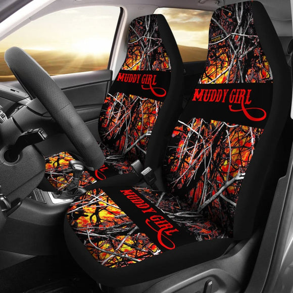 Red Orange Wildfire Muddy Girl Car Seat Covers 211002 - YourCarButBetter