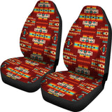 Red Pattern Native Car Seat Covers 093223 - YourCarButBetter