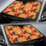 Red Rooster Chicken Cock Pattern Car Auto Sun Shades 085424 - YourCarButBetter