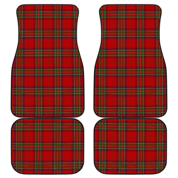 Red Royal Stewart Plaid Tartan Car Floor Mats 210201 - YourCarButBetter