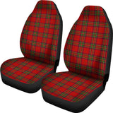 Red Royal Stewart Plaid Tartan Car Seat Covers 210201