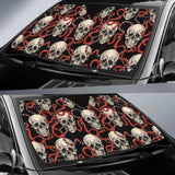 Red Snake Skull Pattern Car Auto Sun Shades 104020 - YourCarButBetter