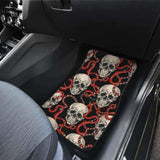 Red Snake Skull Pattern Front And Back Car Mats 232125 - YourCarButBetter