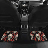 Red Snake Skull Pattern Front And Back Car Mats 232125 - YourCarButBetter