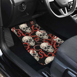 Red Snake Skull Pattern Front And Back Car Mats 232125 - YourCarButBetter