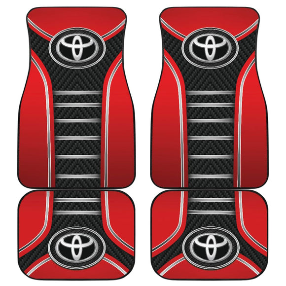 Red Toyota Amazing Style Car Floor Mats Custom 2 210701 - YourCarButBetter