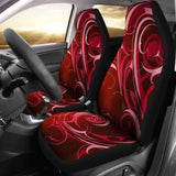 Red Tribal Swirls Car Seat Covers 105905 - YourCarButBetter