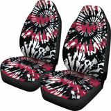 Red White Black Tie Dye Abstract Car Seat Covers 154230 - YourCarButBetter