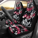 Red White Black Tie Dye Abstract Car Seat Covers 154230 - YourCarButBetter