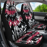 Red White Black Tie Dye Abstract Car Seat Covers 154230 - YourCarButBetter
