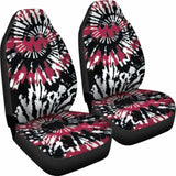Red White Black Tie Dye Abstract Car Seat Covers 154230 - YourCarButBetter
