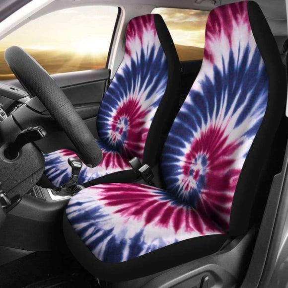 Red White & Blue Tie Dye Car Seat Covers 154230 - YourCarButBetter
