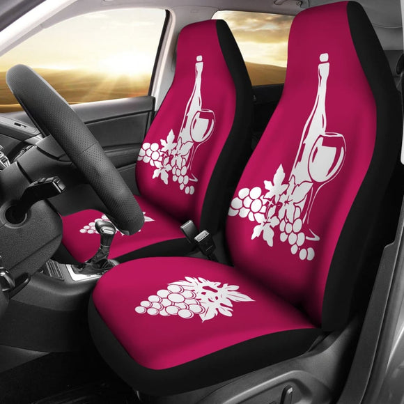Red Wine Custom Car Decor Items Car Seat Covers 210701 - YourCarButBetter