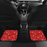 Reindeer Snowflake Christmas Tree On Red Theme Car Floor Mats 210601 - YourCarButBetter