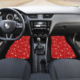 Reindeer Snowflake Christmas Tree On Red Theme Car Floor Mats 210601 - YourCarButBetter