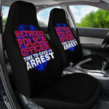 Retired Police Officer Car Seat Covers 101819 - YourCarButBetter