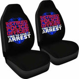 Retired Police Officer Car Seat Covers 101819 - YourCarButBetter