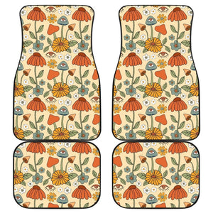 Retro Champignons Car Floor Mats 094201 - YourCarButBetter