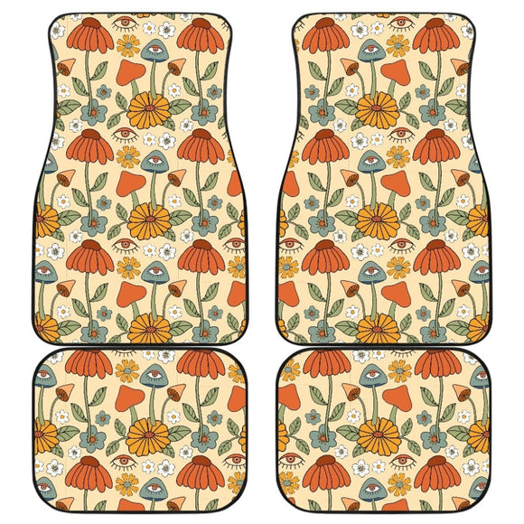 Retro Champignons Car Floor Mats 094201 - YourCarButBetter