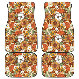 Retro Floral Mix Car Floor Mats 094201 - YourCarButBetter