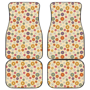 Retro Flower Mix Car Floor Mats 094201 - YourCarButBetter