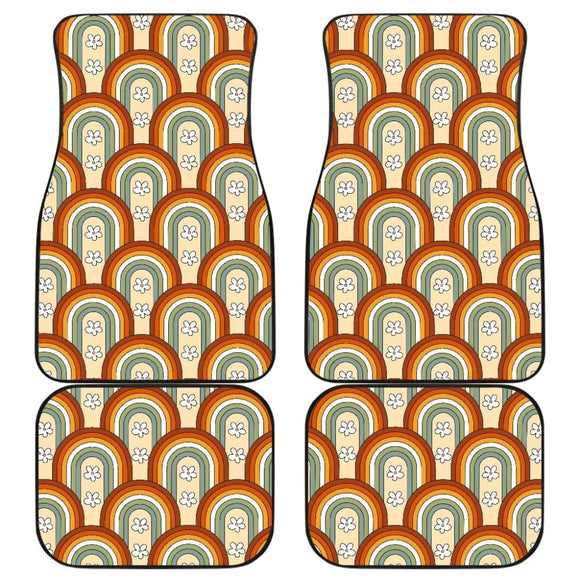 Retro Rainbow Car Floor Mats 094201 - YourCarButBetter