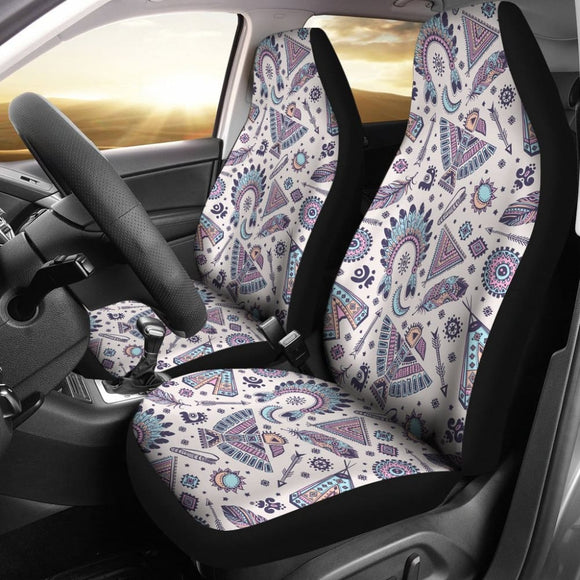 Retro Seamless Native Car Seat Cover 093223 - YourCarButBetter