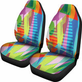 Retro Vintage 80’S & 90’S Fashion 2 Car Seat Covers 094201 - YourCarButBetter