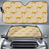 Rhino Yellow Theme Pattern Car Auto Sun Shades 460402 - YourCarButBetter