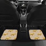 Rhino Yellow Theme Pattern Front And Back Car Mats 163730 - YourCarButBetter