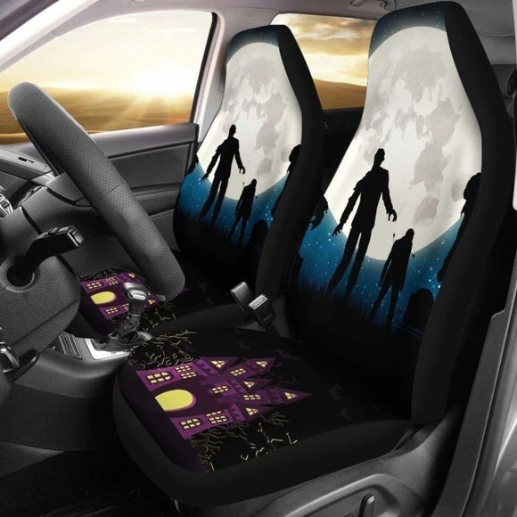 Rise Of Zombie Halloween Car Seat Covers 102802 - YourCarButBetter