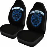 Risk Everything Police Blue Lives Matter Car Seat Covers 153908 - YourCarButBetter