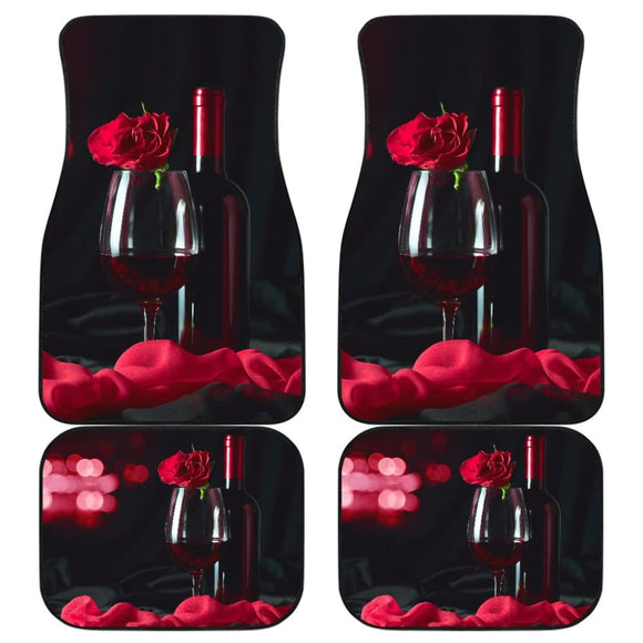 Romatic Couple Red Wine for Wine Lovers Car Floor Mats 211804 - YourCarButBetter