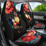 Rooster Rose Car Seat Covers 181703 - YourCarButBetter