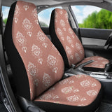 Rose Gold Damask Pattern Car Seat Covers Set 174510 - YourCarButBetter