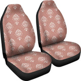 Rose Gold Damask Pattern Car Seat Covers Set 174510 - YourCarButBetter
