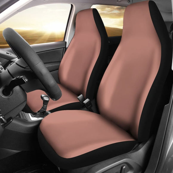 Rose Gold Solid Color Car Seat Covers Set 174510 - YourCarButBetter