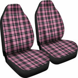 Rose Pink And Black Plaid Car Seat Covers 105905 - YourCarButBetter