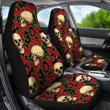 Rose Skulls Car Seat Covers Set 174510 - YourCarButBetter