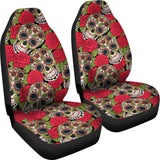 Rose Sugar Skull Car Seat Covers 101819 - YourCarButBetter