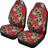 Rose Sugar Skull Car Seat Covers 101819 - YourCarButBetter