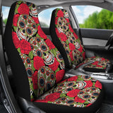 Rose Sugar Skull Car Seat Covers 101819 - YourCarButBetter